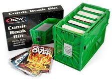 1 BCW Green Short Comic Book Bin -Heavy Duty Acid Free Plastic Stackable Box picture