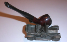 1911 Renault Tobacco Pipe Holder With Dr Grabow Bulldog Briar Pipe picture