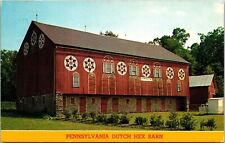 Pennsylavania Dutch Hex Barn Country PA Postcard PM Cancel WOB Note VTG Tichnor picture