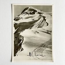 RPPC Skier on Mountain Edge ~ Reiter Alpe, Austria 1950s B&W Photo Postcard picture