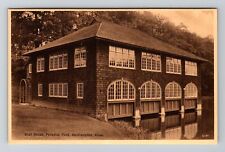 Northampton, MA-Massachusetts, Boat House Paradise Pond , Vintage Postcard picture