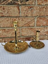Vintage Pair Fine Baldwin Brass Ship’s Self Leveling Candlesticks Candle Holders picture