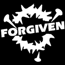 Forgiven-crown and nails christian vinyl decal car bumper sticker 227 picture
