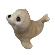 Vintage 1980s Simson Giftware Baby Seal Bisque Porcelain Figurine picture