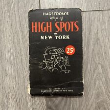 VTG 1940s Hagstrom's Map of High Spots in New York Souvenir Clubs Attractions picture
