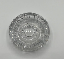 Vintage Round Crystal Clear Diamond Cut Style Glass Heavy picture