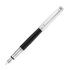 Waldmann Tuscany Fountain Pen in Black Lacquer with Sterling Silver, Broad Nib picture