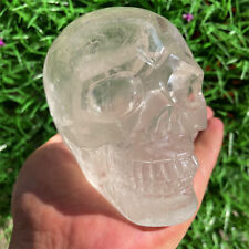 2.64LB natural Clear crystal skull quartz crystal carved reiki healing gem picture