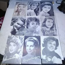 Lot of 9 1960's Actress Cards Arcade Stars Exhibit Supply or Mutoscope  picture