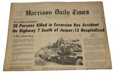 VTG 1980 Harrison Daily Times newspaper JASPER ARKANSAS  Greyhound bus wreck picture