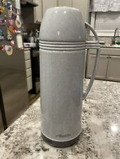 Vintage Aladdin Thermos Heather Gray 1 Qt Vacuum Water Bottle Filler picture
