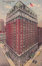 Chicago Illinois IL La Salle Hotel 1945 Postcard C21 picture