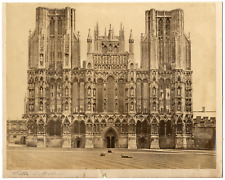 England, Wells Cathedral Vintage Print Albumin Print 15x20 1890 <div  picture