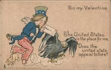 1912 Cupid Patriotic Eagle To my Valentine. The United States is Tuck Postcard picture