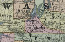 Vintage 1886 WASHINGTON TERRITORY Map 13