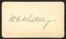 WILLIAM COLLINS WHITNEY (1841-1904) signed card | US Secretary of Navy autograph picture
