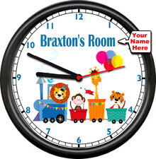 Train Caboose Boy's Baby's Kid's Decor Personalized Room Poster Sign Wall Clock  picture
