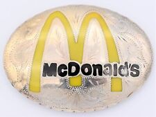 McDonalds Custom Paisley Engraved Vintage Belt Buckle picture