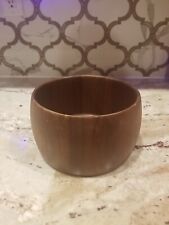 Vintage Mid Century Walnut Large 7.25” by 4.5” Salad / Fruit Bowl picture