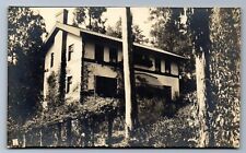 C.1920 RPPC Beautiful Unidentified Two-Story House In Woods, Chimney Postcard picture