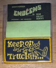 Vtg Keep on Truckin' Patch~4” x 2”~Robert Crumb~70's Patch~Black/Gold~New picture