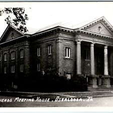 c1950s Oskaloosa, IA RPPC Friends Meeting House Historic Quaker Church PC A109 picture