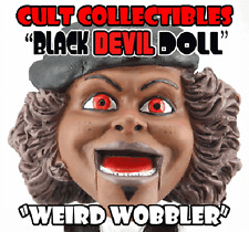 BLACK DEVIL DOLL weird wobbler bobblehead horror cult picture