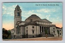 Steubenville OH-Ohio, First M.E. Church, Antique Souvenir Vintage Postcard picture