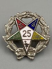 Vintage Masonic Order Of The Eastern Star 25 Years Lapel Pin picture