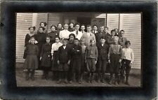 North Bridgton Maine RPPC 1911 Class Photo to West Sumner Postcard V12 picture