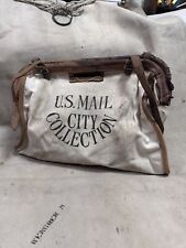 Beautiful VTG Rare 70s USPS US Mail Carrier Canvas City Collection Satchel Bag picture
