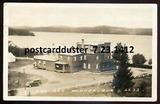 LAC DES PLAGES Quebec 1938 Waterfront Hotel. Real Photo Postcard picture