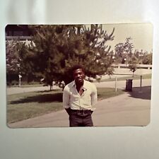 VINTAGE COLOR PHOTO attractive, fashionable African-American man tight pants picture