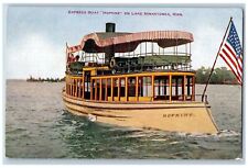 c1910 Express Boat Hopkin's On Lake Ferry Minnetonka Minnesota Antique Postcard picture