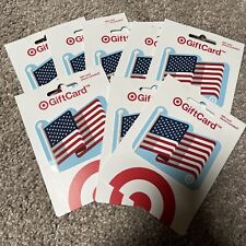 Lot of 8 Target Gift Cards USA Flag No Value picture