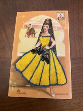 Andalucia. 59 Silk Embroidered Dress Women Postcard Tarjeta Postal Made in Spain picture