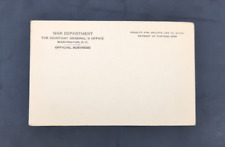WW2 War Department Post Card Military Change of Address Form No. 204 Unused 1942 picture