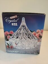 Vintage Hershey's Chocolate Crystal Kiss Candy Dish Bonbonniere  picture