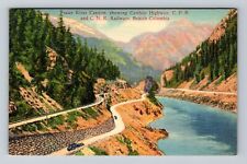 British Columbia-Canada, Fraser River Canyon, Cariboo Highway, Vintage Postcard picture
