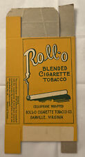 1920's Vintage Unused Roll-O Blended Cigarette Tobacco Box Danville, Virginia *B picture