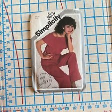 Womens Uncut 1980s Pullover Top and Pants Sewing Pattern Size 10 Simplicity 5103 picture