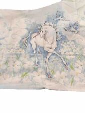 Vtg Unicorn Dreams BIB Co 1985 Full Size Sheet Set  Cottonpoly Made In USA picture