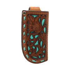 Nocona Men's Turquoise & Brown Leather Knife Sheath 1804833 picture
