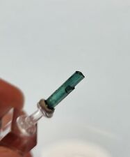 Terminated Gem Indicolite Elbaite Tourmaline Crystal Blue Green- Brazil 0.46g picture