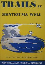 Vintage Arizona Trails at Montezuma Castle Well National Park Booklet Map 1958 picture