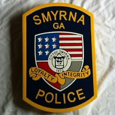 Police Smyrna Georgia 3D routed wood Patch Plaque Sign Custom picture