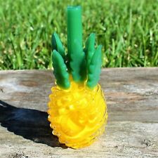 Yellow Pineapple Themed Glass Pipe - 5 Five Inches, Collectible, Unique Handmade picture