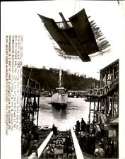 LG51 1941 Wire Photo LAYING KEEL ON SUB CHASER PC563 & PC485 LAUNCH HARLEM RIVER picture
