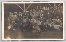 RPPC Billings Montana Large Crowd Photo Under The Grandstand Postcard Q24 picture