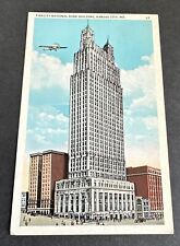 Vintage Postcard: Fidelity National Bank Building, Airplane ~ Kansas City MO picture